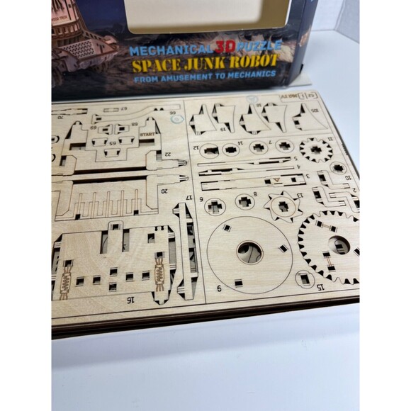 Wood Trick Space Junk Robot Mechanical 3D Puzzle STEM New Hours of Entertainment - Picture 7 of 7